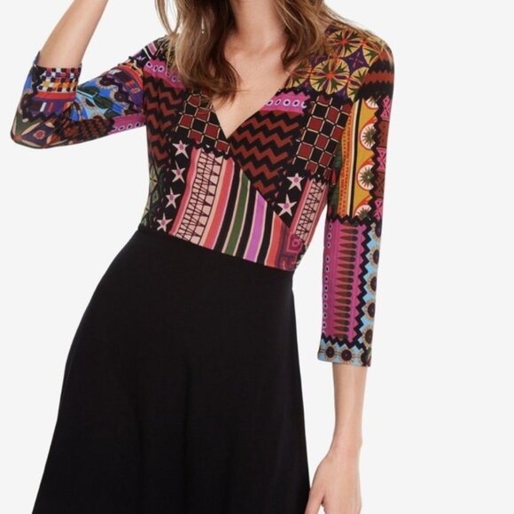 DESIGUAL Jill Flare Dress size M - Picture 2 of 13